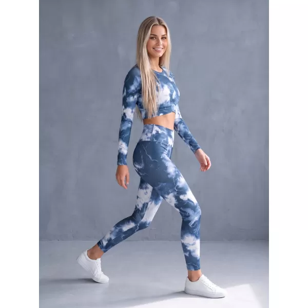  Dámský funkční crop top s dlouhým rukávem premium ALTISPORT VOJ/ALW066TR04 TMAVĚ MODRÁ 