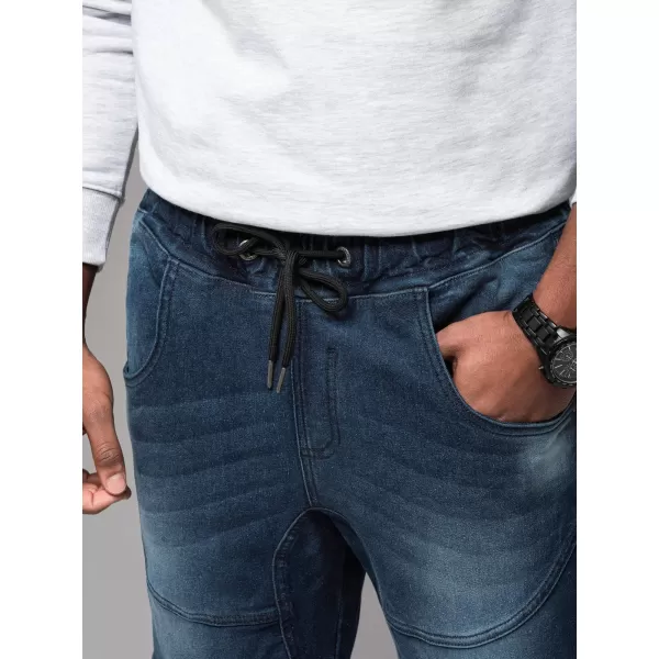  Pánské kalhoty OMBRE OM-PADJ-0243 DARK BLUE 