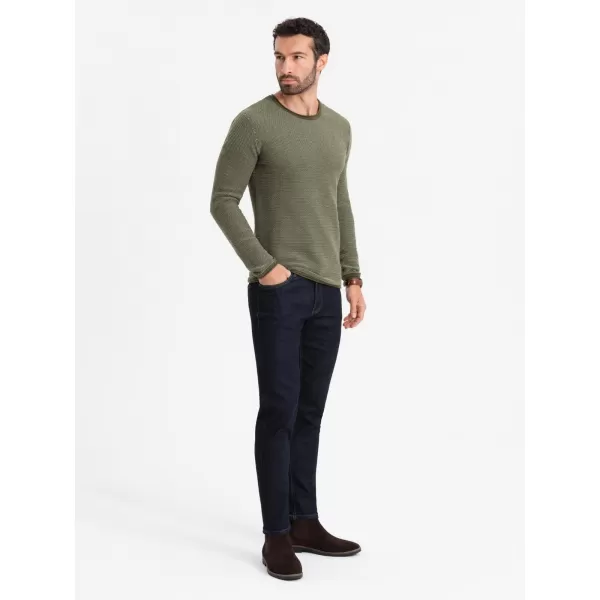  Pánský svetr OMBRE OM-SWSW-0118 OLIVE 