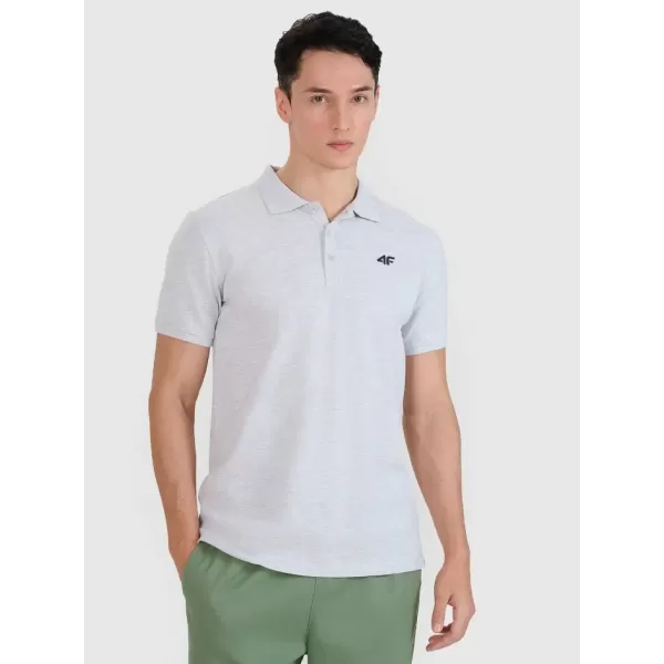  Pánské triko 4F 4FWMM00TPTSM366 COLD LIGHT GREY MELANGE 