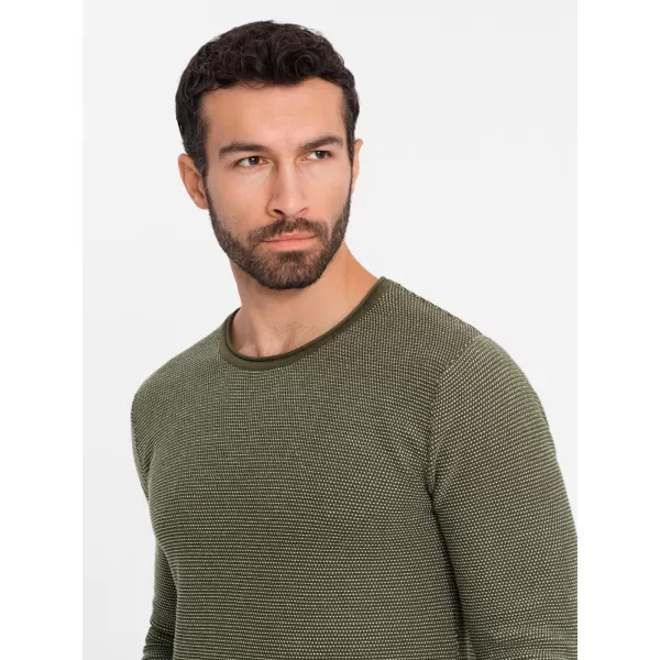  Pánský svetr OMBRE OM-SWSW-0118 OLIVE 