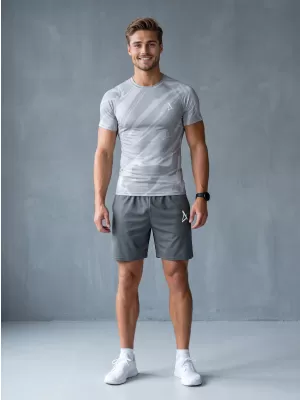 Pánské funkční kompresní triko s krátkým rukávem premium ALTISPORT VOJ/ALM072TR04 GRAY