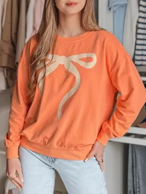 Dámská mikina DSTREET SOFTTIE ORANŽOVÁ
