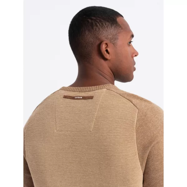  Pánský svetr OMBRE OM-SWSW-0121 BROWN 