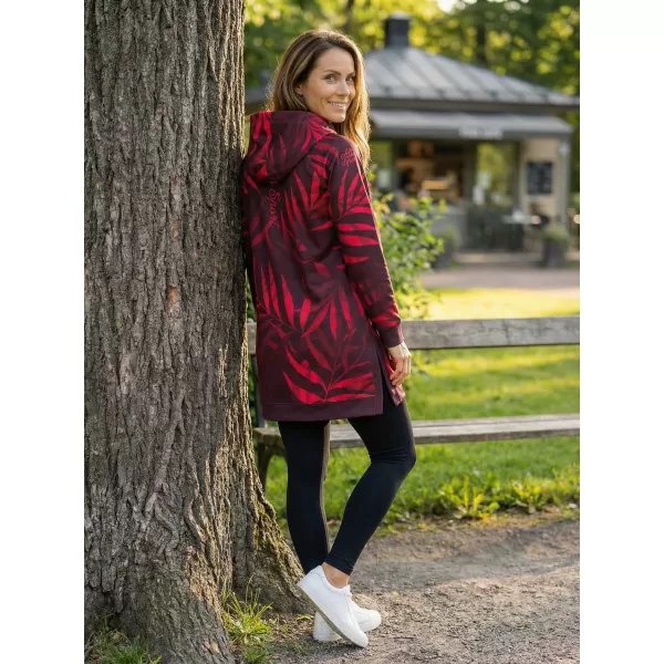  Dámská funkční prodloužená mikina premium ALTISPORT VOJ/ALW094MI03 WINE/RED 