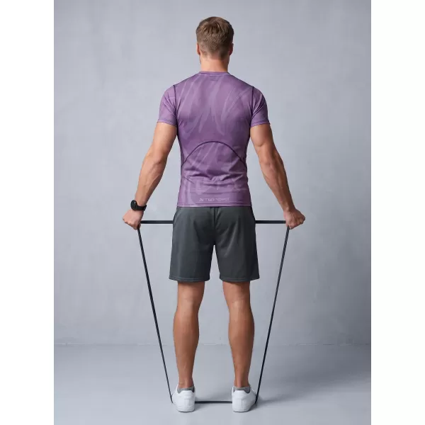  Pánské funkční kompresní triko s krátkým rukávem premium ALTISPORT VOJ/ALM072TR04 FIALOVÁ 