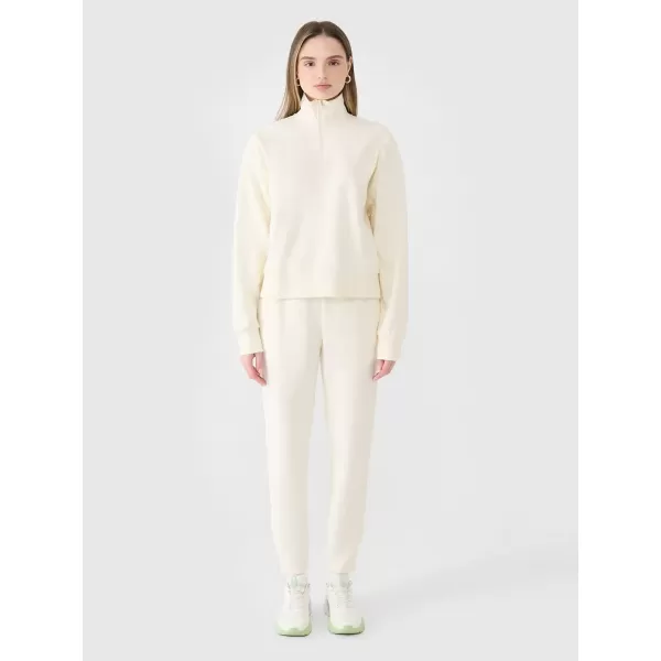  Dámské tepláky 4F 4FWSS25TTROF0996 OFF WHITE 