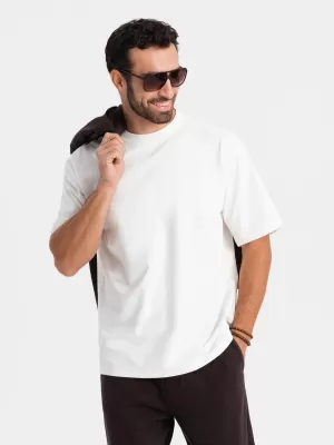 Pánské triko OMBRE OM-TSBC-0234 CREAM