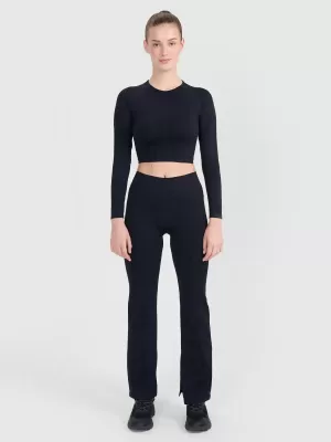 Dámské kalhoty 4F 4FRSS25TFTRF1031 DEEP BLACK