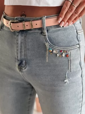 Dámské kalhoty DSTREET BLINGBLING MODRÁ