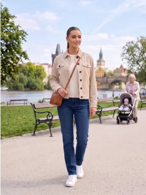 Dámská bunda ALTISPORT EVELINA SVĚTLE KRÉMOVÁ