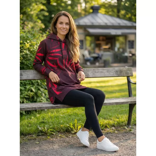  Dámská funkční prodloužená mikina premium ALTISPORT VOJ/ALW094MI03 WINE/RED 