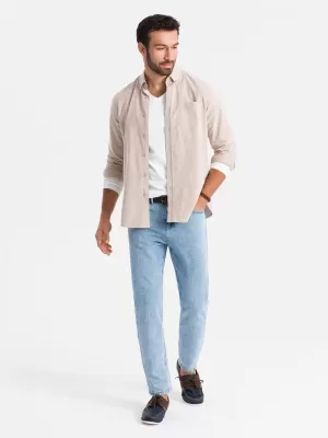 Pánské džíny OMBRE OM-PADP-0225 LIGHT BLUE