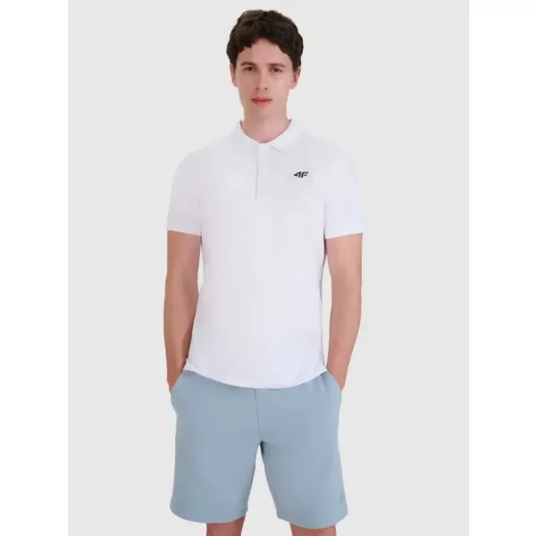  Pánské triko 4F 4FWMM00TPTSM366 WHITE 