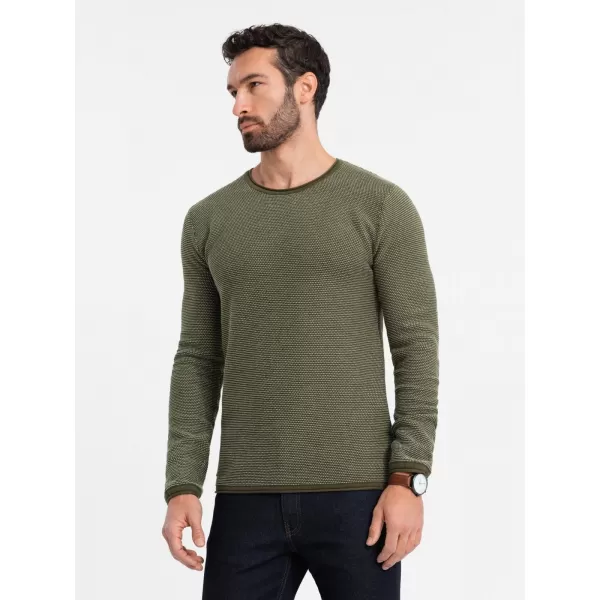  Pánský svetr OMBRE OM-SWSW-0118 OLIVE 