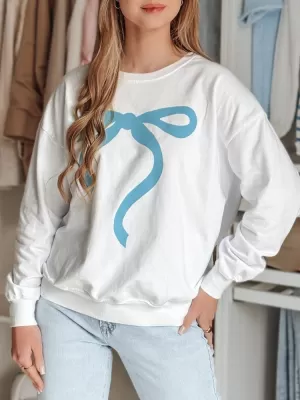 Dámská mikina DSTREET SOFTTIE BÍLÁ