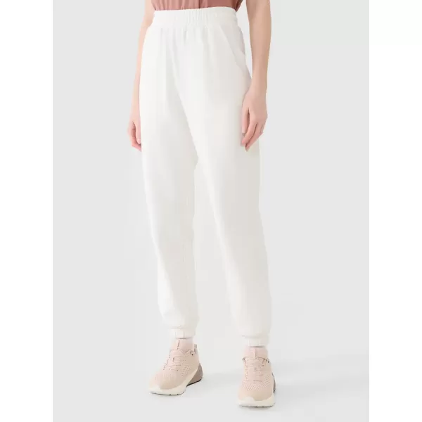 Dámské tepláky 4F 4FWSS25TTROF1013 OFF WHITE 