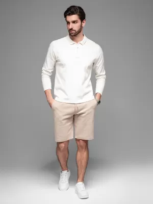 Pánské kraťasy OMBRE OM-SRCS-0168 BEIGE