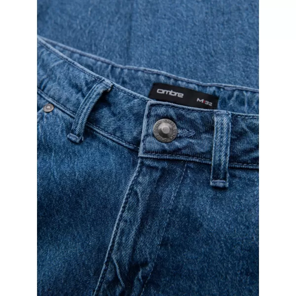  Pánské džíny OMBRE OM-PADP-0225 DARK BLUE 