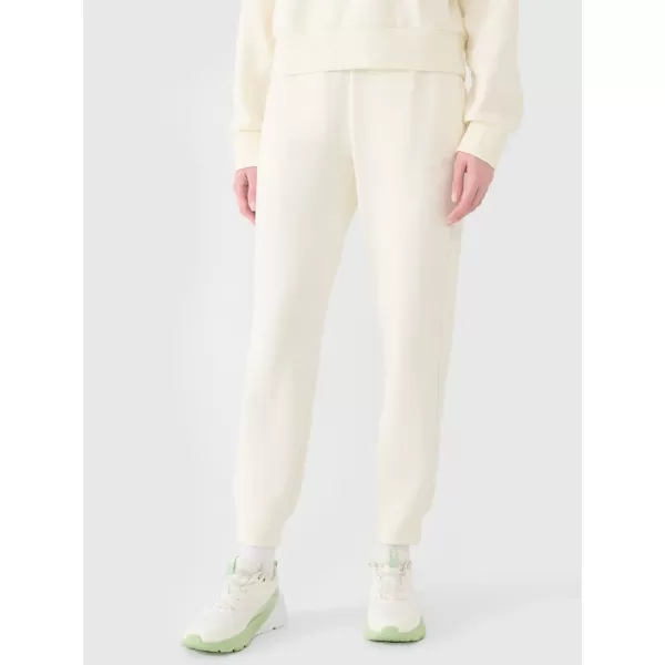  Dámské tepláky 4F 4FWSS25TTROF0996 OFF WHITE 