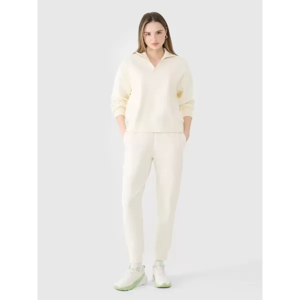  Dámské tepláky 4F 4FWSS25TTROF0996 OFF WHITE 
