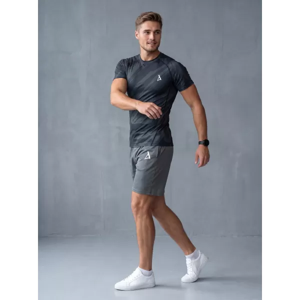  Pánské funkční kompresní triko s krátkým rukávem premium ALTISPORT VOJ/ALM072TR04 ČERNÁ 