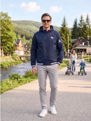 Pánská bunda ALTISPORT EGBERT TMAVĚ MODRÁ