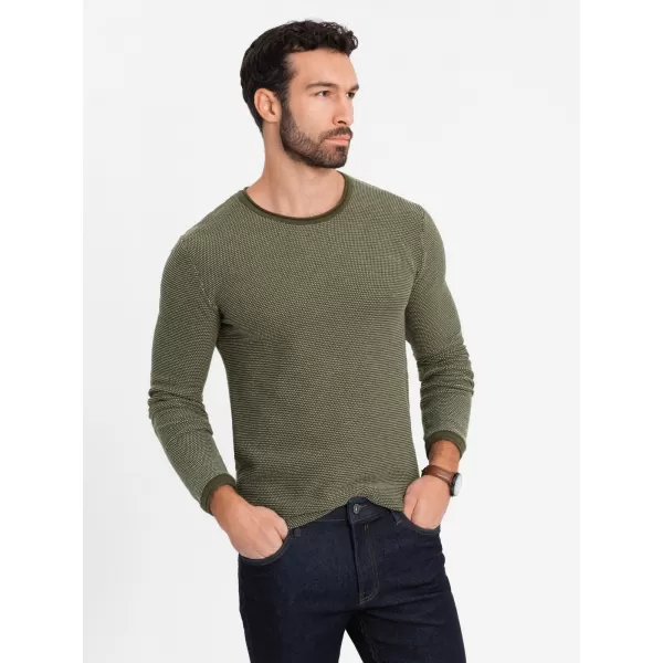  Pánský svetr OMBRE OM-SWSW-0118 OLIVE 