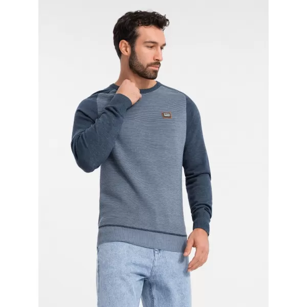  Pánský svetr OMBRE OM-SWSW-0121 NAVY BLUE 