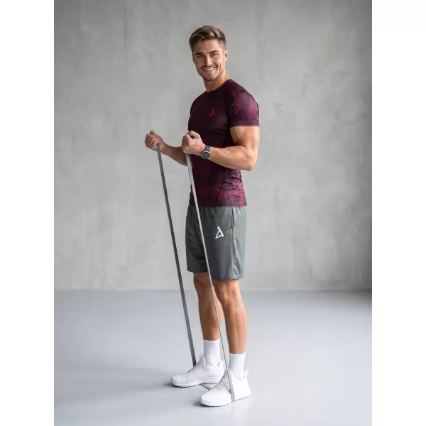  Pánské funkční kompresní triko s krátkým rukávem premium ALTISPORT VOJ/ALM072TR04 WINE-RED 