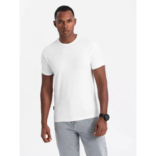  Pánské triko OMBRE OM-TSBS-0232 WHITE/NAVY 