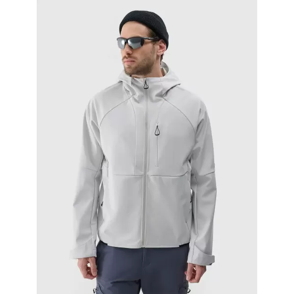  Pánská softshellová bunda 4F 4FWSS25TSOFM313 COLD LIGHT GREY 
