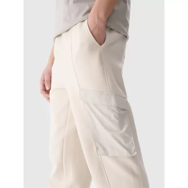  Pánské kalhoty 4F 4FWSS25TTROM0990 CREME 