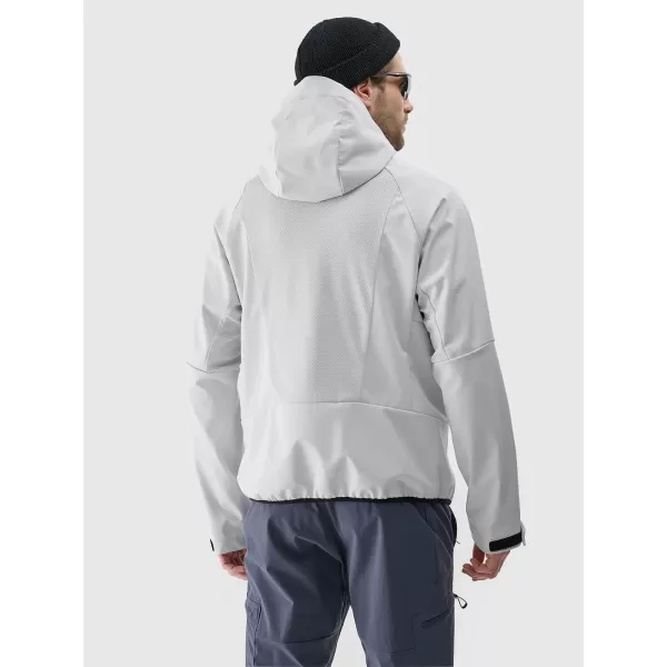  Pánská softshellová bunda 4F 4FWSS25TSOFM313 COLD LIGHT GREY 