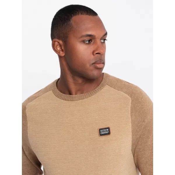  Pánský svetr OMBRE OM-SWSW-0121 BROWN 
