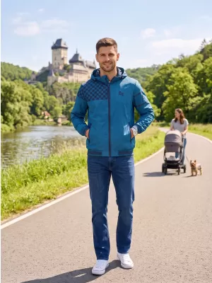 Pánská bunda ALTISPORT EGBERT PETROLEJOVÁ