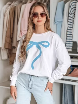 Dámská mikina DSTREET SOFTTIE BÍLÁ