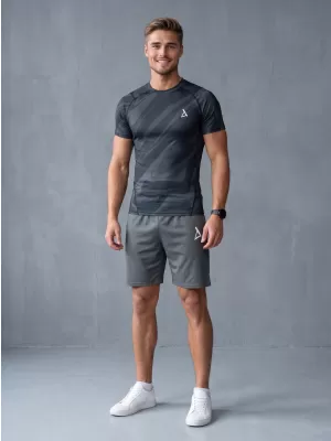Pánské funkční kompresní triko s krátkým rukávem premium ALTISPORT VOJ/ALM072TR04 ČERNÁ