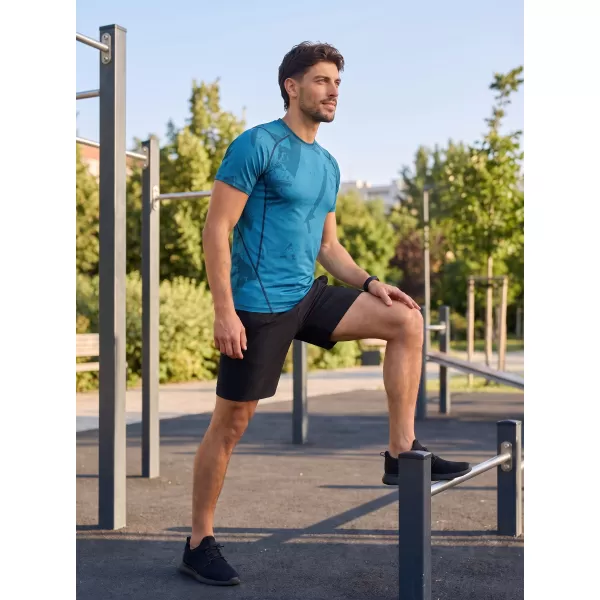  Pánské funkční kompresní triko s krátkým rukávem premium ALTISPORT VOJ/ALM079TR04 MODRÁ 