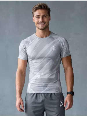 Pánské funkční kompresní triko s krátkým rukávem premium ALTISPORT VOJ/ALM072TR04 GRAY