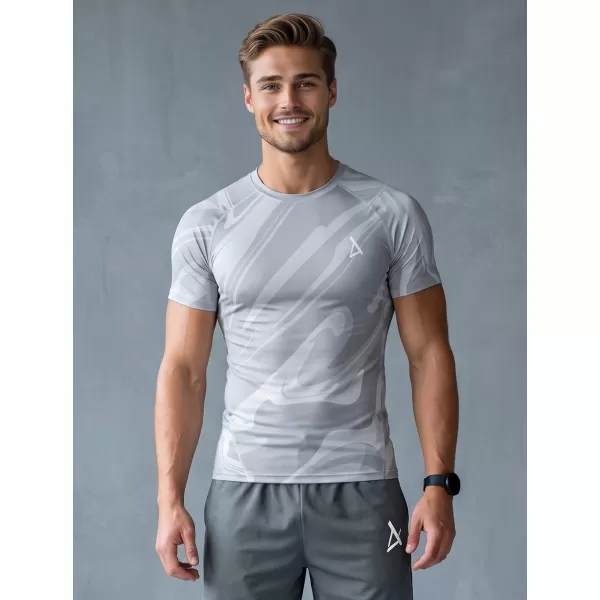  Pánské funkční kompresní triko s krátkým rukávem premium ALTISPORT VOJ/ALM072TR04 GRAY 