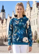 Dámská funkční mikina premium ALTISPORT VOJ/ALW097MI01 MODRÉ KVĚTY