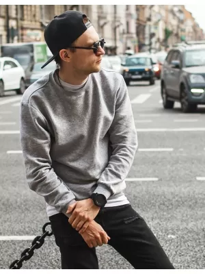 Pánská mikina DSTREET SVĚTLE ŠEDÁ