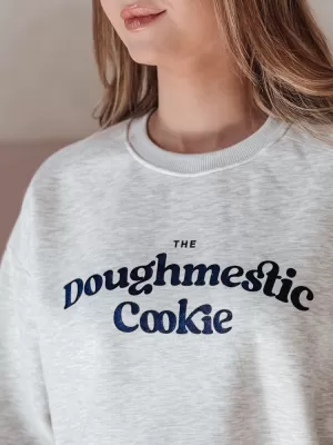 Dámská mikina DSTREET COOKIES SVĚTLE ŠEDÁ