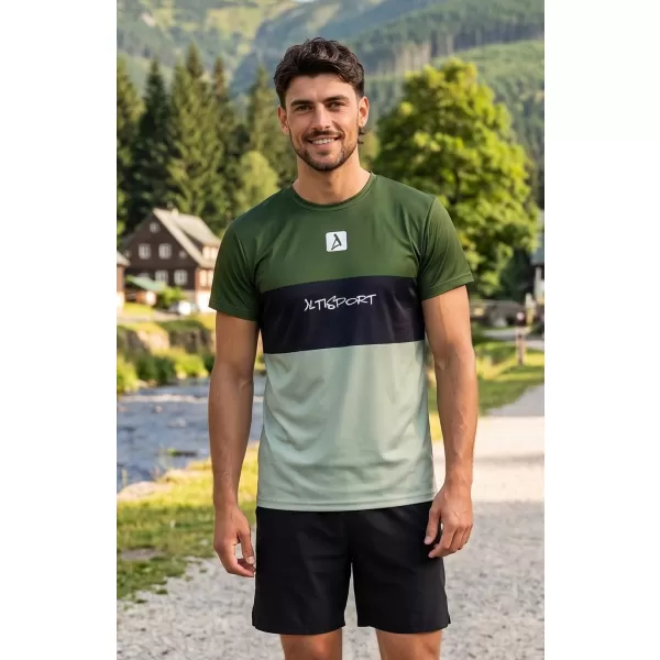  Pánské funkční triko premium plus  ALTISPORT VOJ/ALM051TR02 KHAKI 