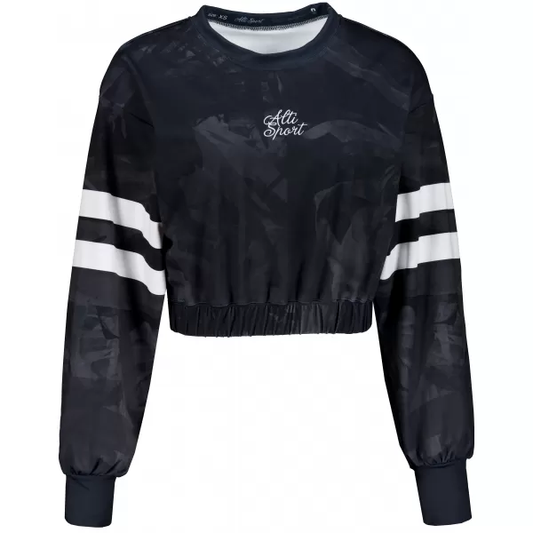  Dámská funkční cropped mikina premium ALTISPORT VOJ/ALW096MI08 ČERNÁ 