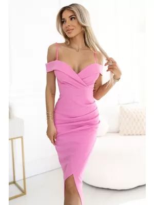 Dámské šaty NUMOCO CALLIE 564-6 CUKROVĚ RŮŽOVÁ