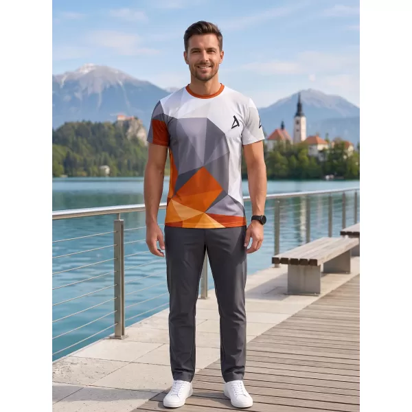  Pánské funkční triko premium plus  ALTISPORT VOJ/ALM007TR02 ORANŽOVÁ/ŠEDÁ 