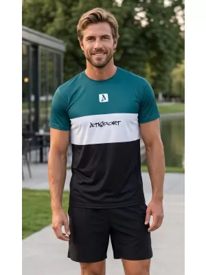 Pánské funkční triko premium plus ALTISPORT VOJ/ALM051TR02 PETROLEJOVÁ