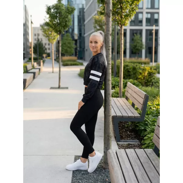  Dámská funkční cropped mikina premium ALTISPORT VOJ/ALW096MI08 ČERNÁ 